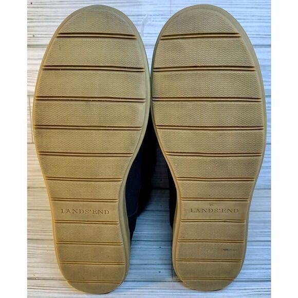 Lands End Mendota Tall Boots Black Suede W/ Faux Fur S:6.5 - Picture 7 of 8